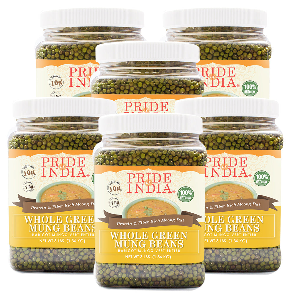 Indian Whole Green Mung Gram - Protein & Fiber Rich Moong Whole Jar-4