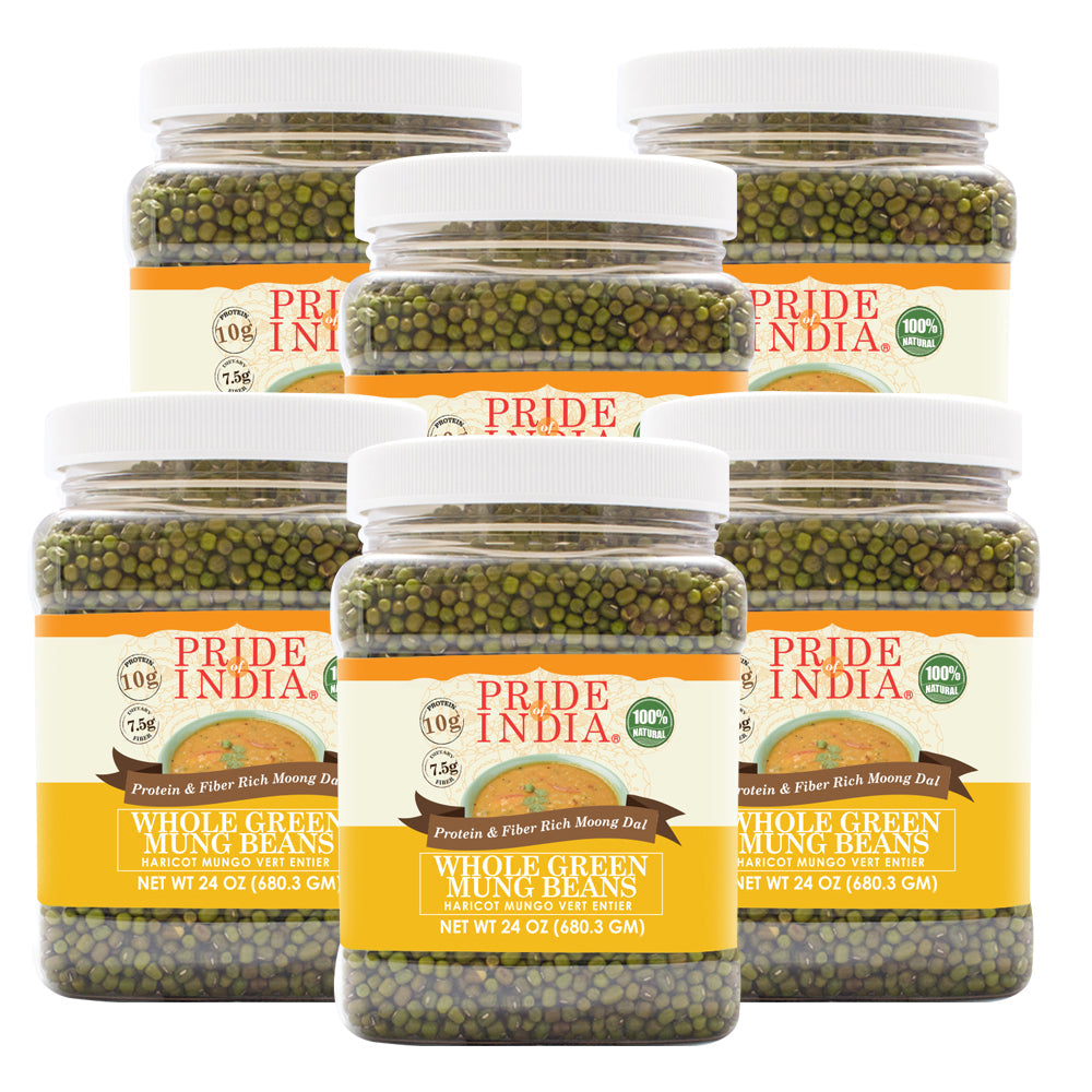 Indian Whole Green Mung Gram - Protein & Fiber Rich Moong Whole Jar-3