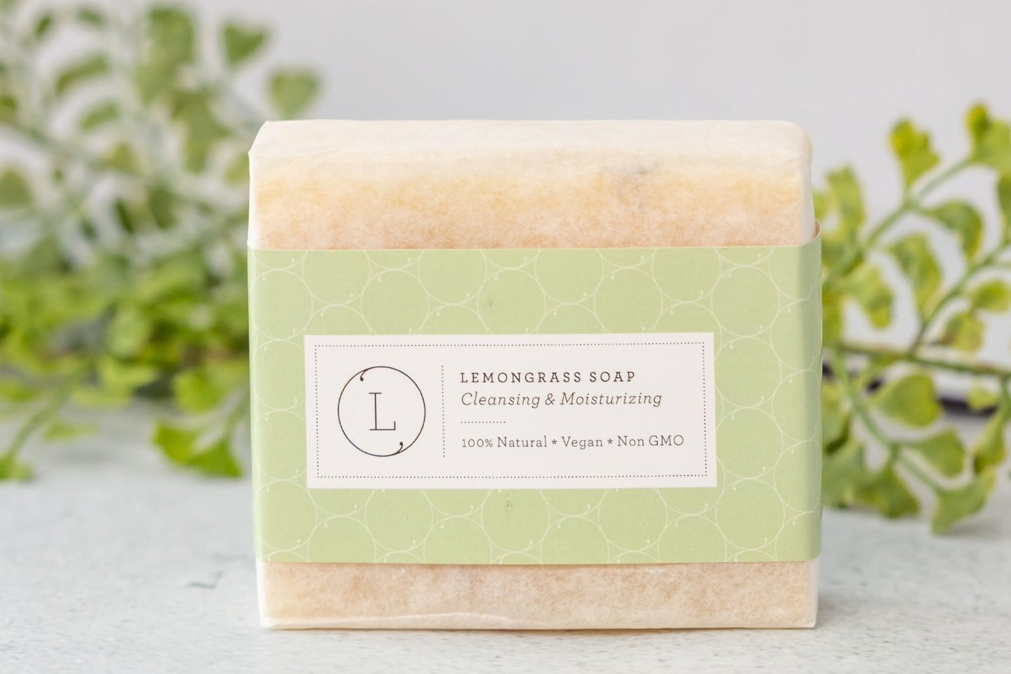 2 x Lemongrass Natural Soap Bar, Handmade Body Soap Gift-2