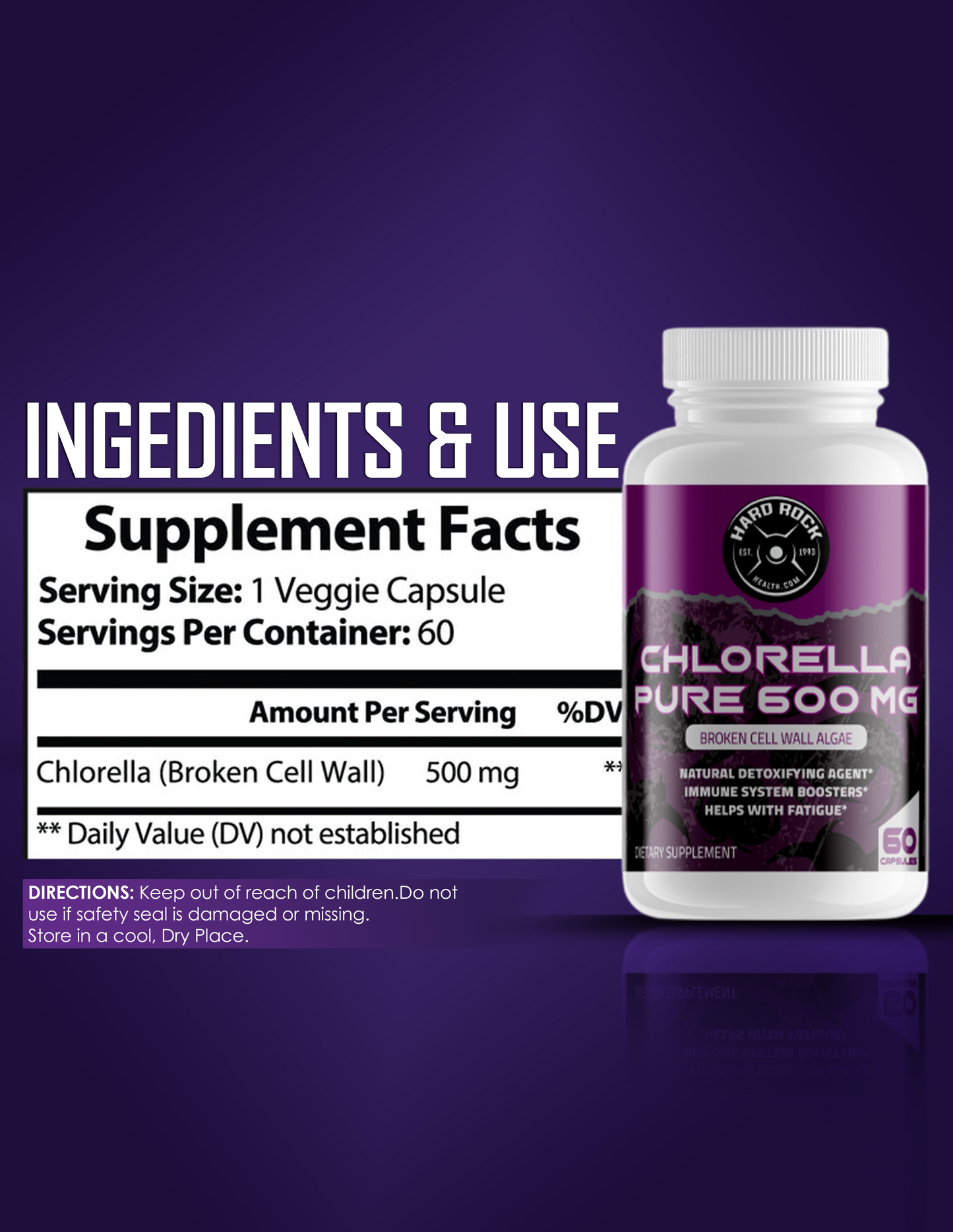 Organic Chlorella Pure Powder 600mg-2