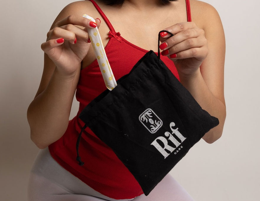 Rif Care Black Cotton Drawstring Bags-1