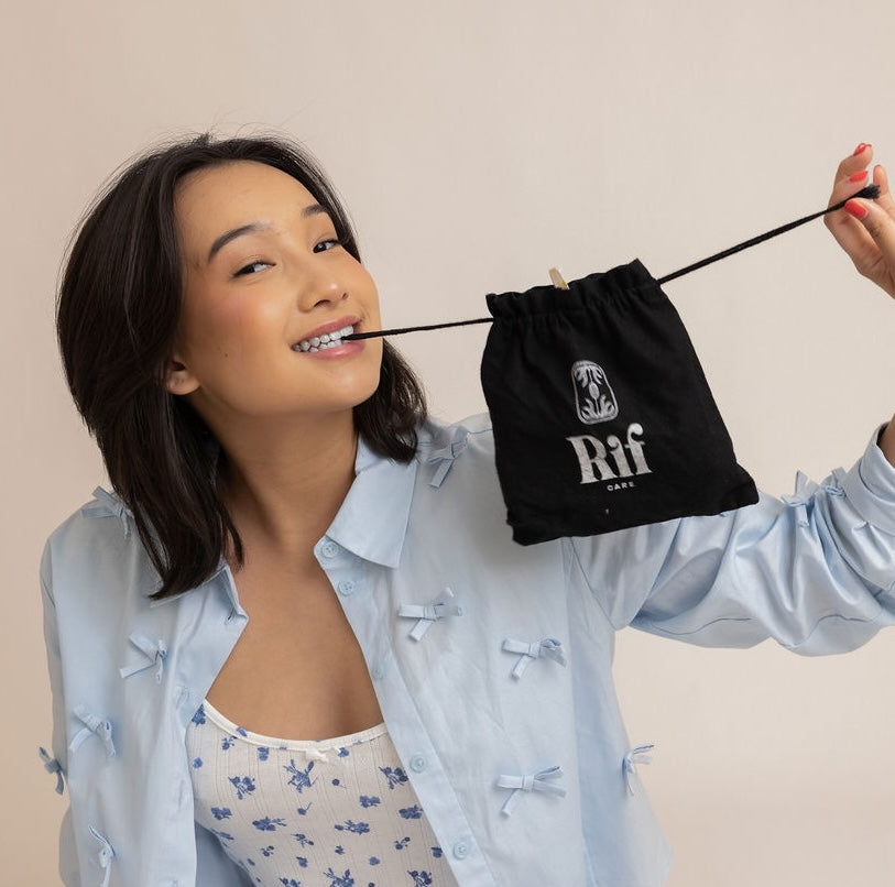Rif Care Black Cotton Drawstring Bags-0