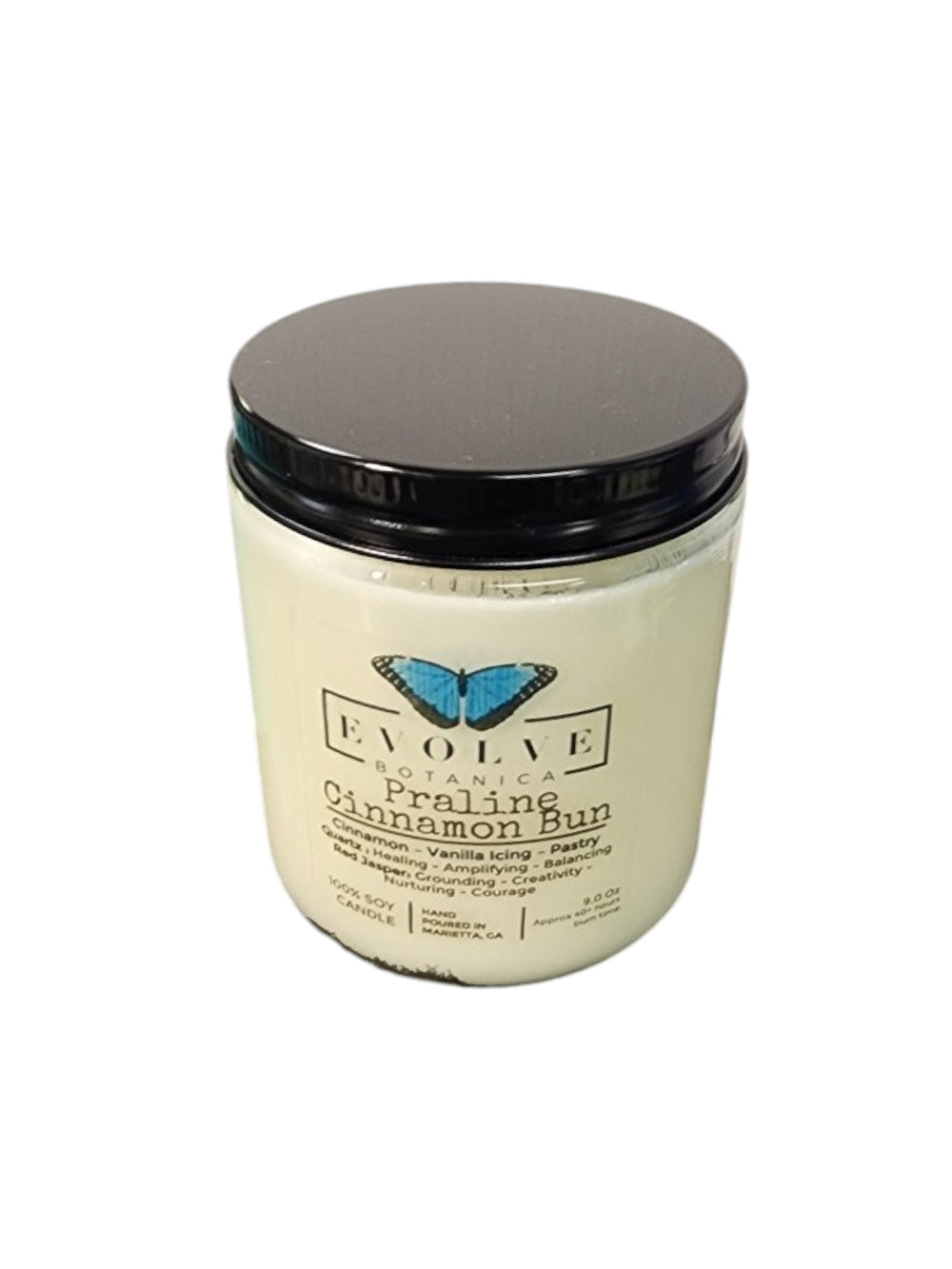 Wood Wick Crystal Soy Candle Jar - Praline Cinnamon Bun-2