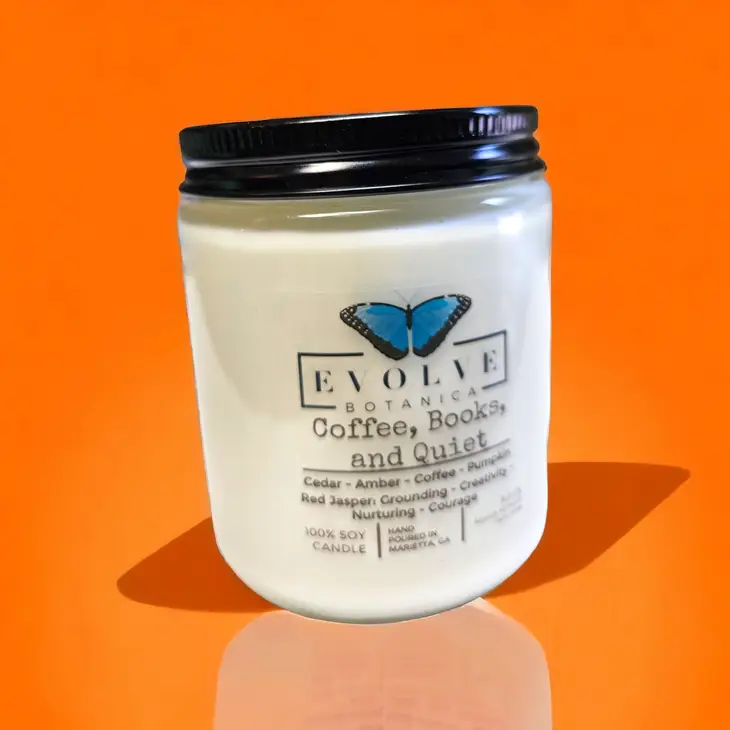 Wood Wick Gem Soy Candle - Coffee, Books, & Quiet (Jasper)-3