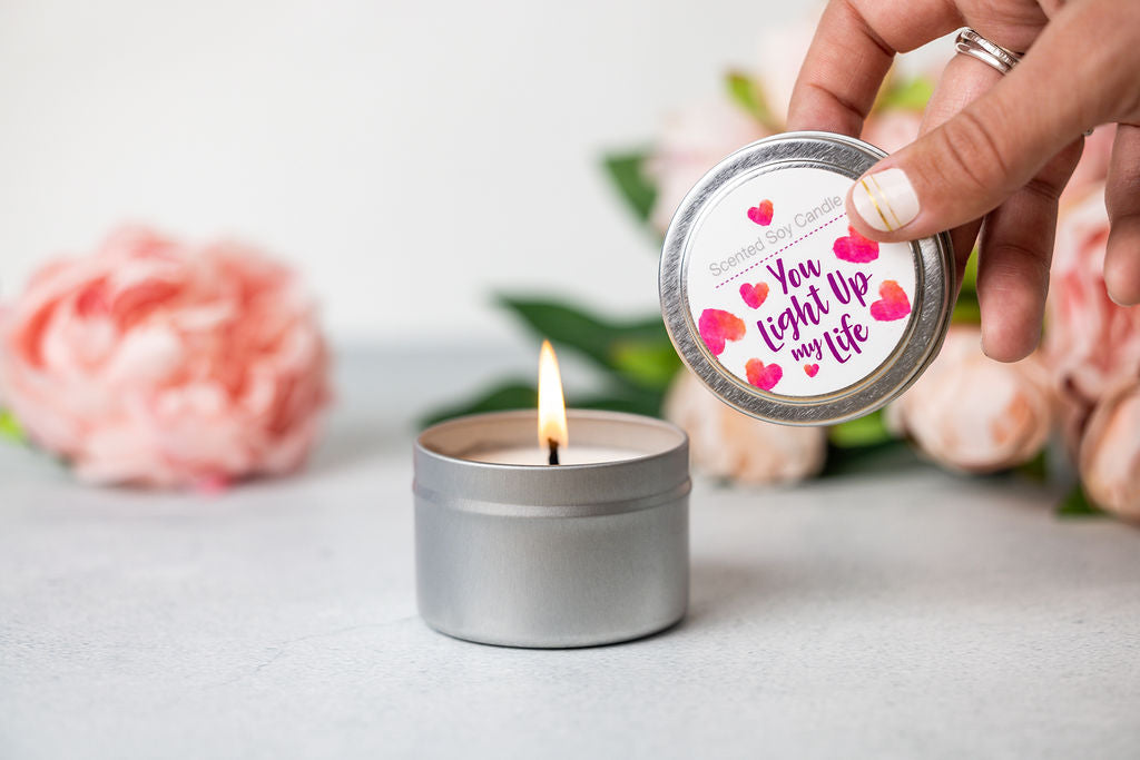 Trio of Tin Soy Candle - Scented with Bergamot and Lavender Essential oils-3