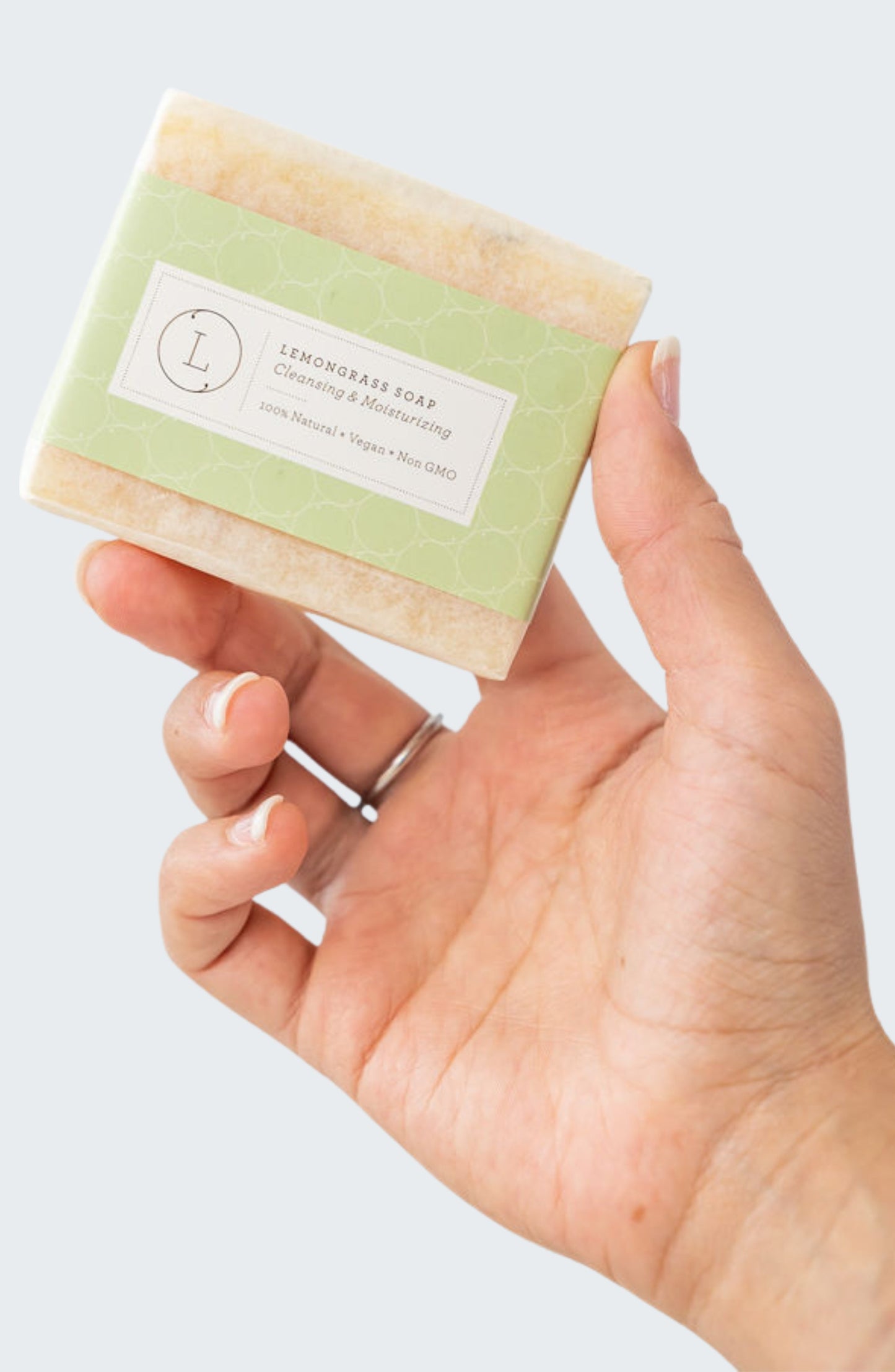 2 x Lemongrass Natural Soap Bar, Handmade Body Soap Gift-1