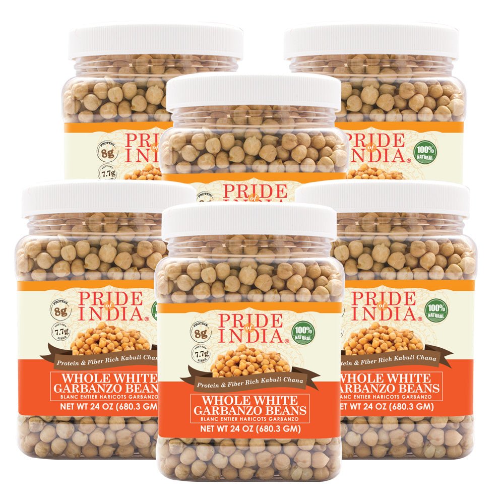 Indian Whole White Garbanzo Beans 10mm - Protein & Fiber Rich Kabuli Chana Jar-3