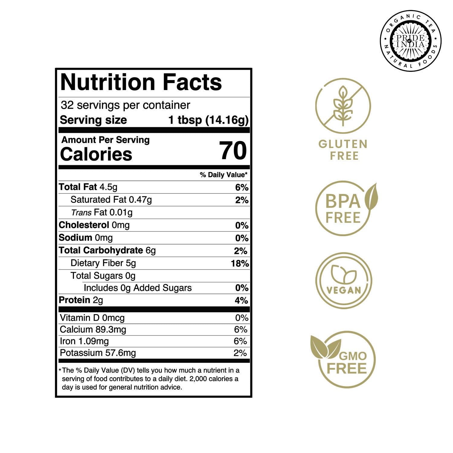 Cold Milled Raw Chia Ground - Omega-3 & Fiber Superfood Jar-1