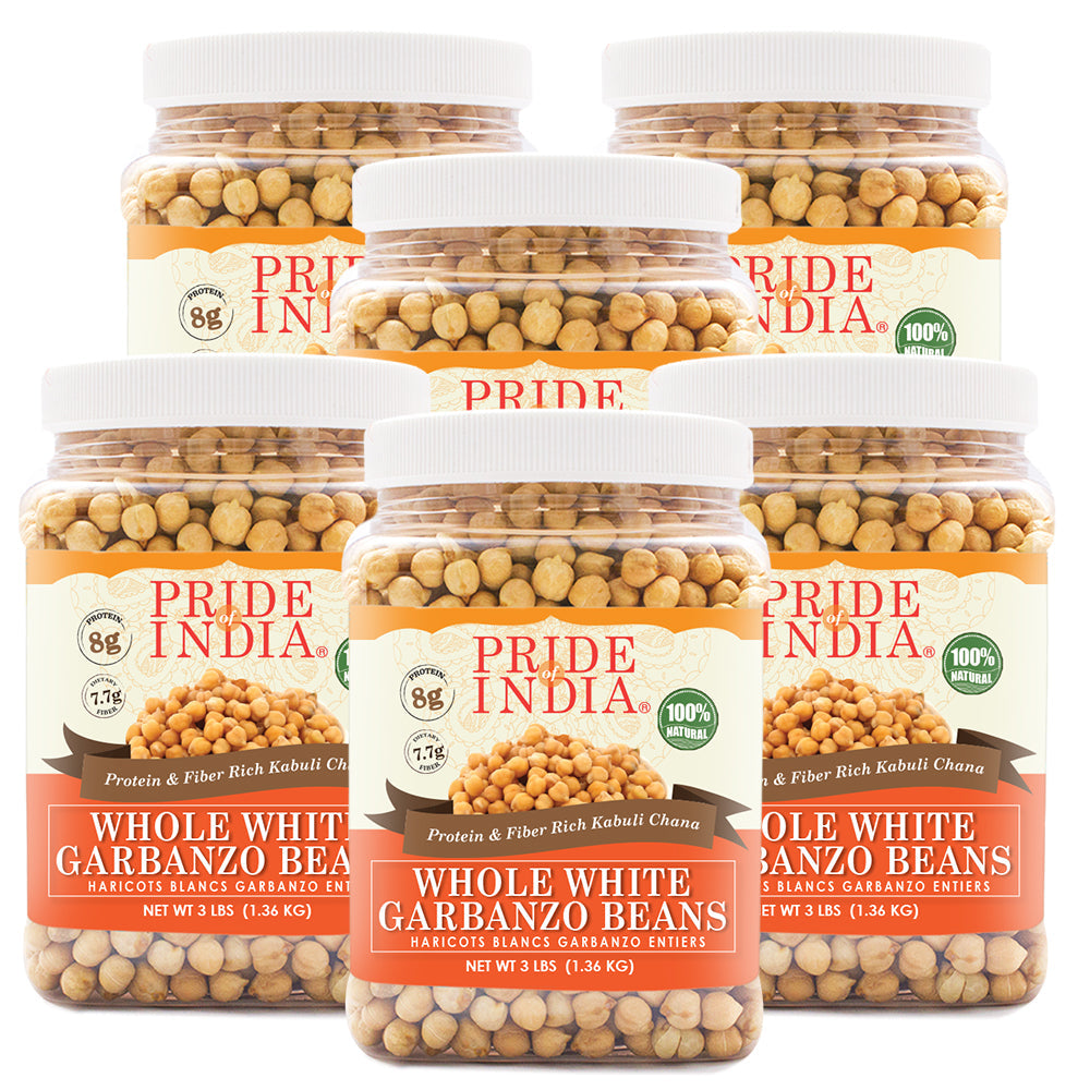 Indian Whole White Garbanzo Beans 10mm - Protein & Fiber Rich Kabuli Chana Jar-5