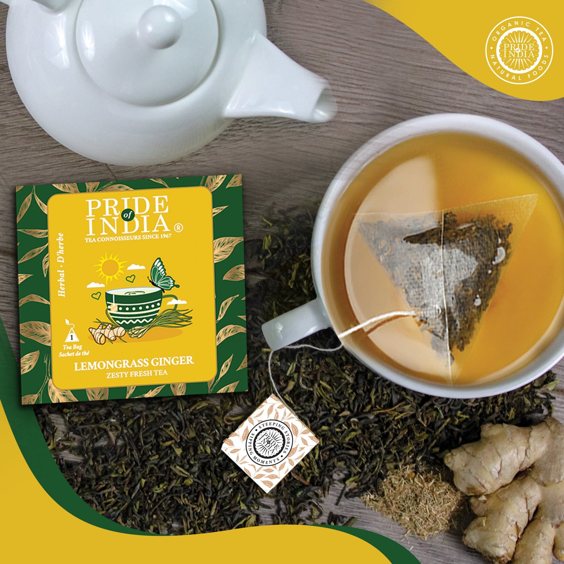 Lemongrass Ginger - Zesty Fresh Tea Bags-1