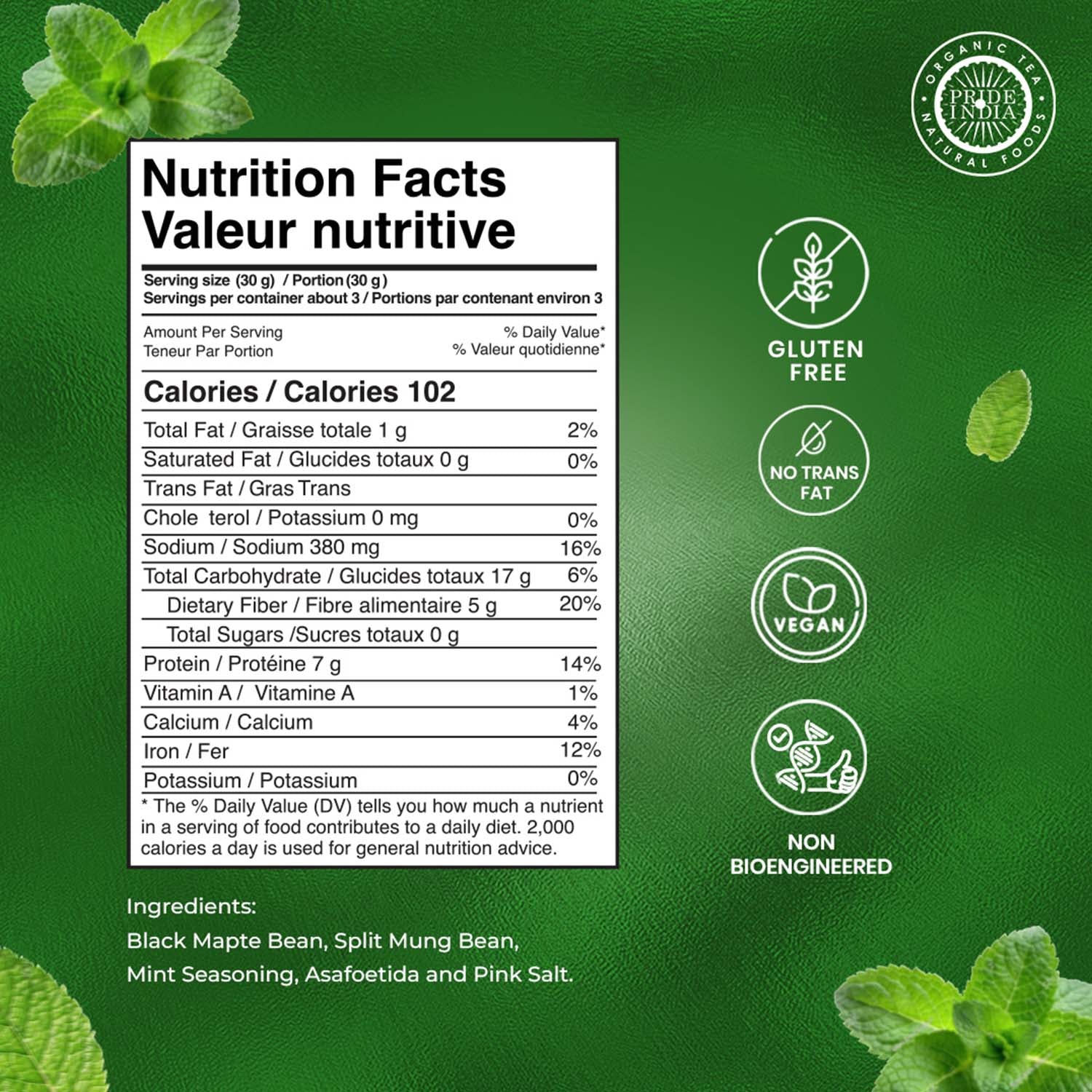 Bean Bites | Minty Crunch Lentil Crisp 3.53 oz (100 g) | Round Crunchy Crisps-3