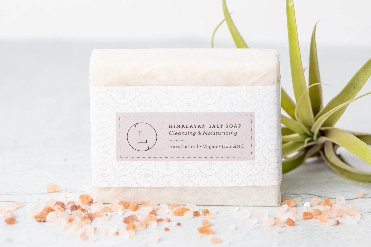 2x Himalayan Salt Soap Bar, Natural Unscented Soap, Vegan Handmade Soap-2