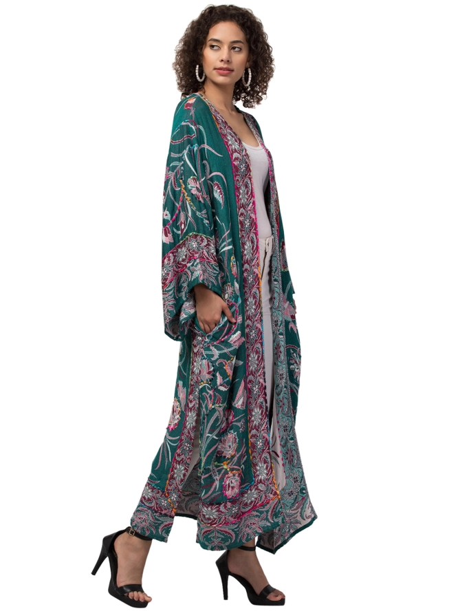 Ocean Winds Thick Stitch Kimono Jacket-1