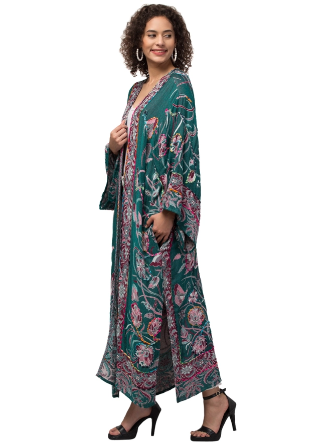 Ocean Winds Thick Stitch Kimono Jacket-2