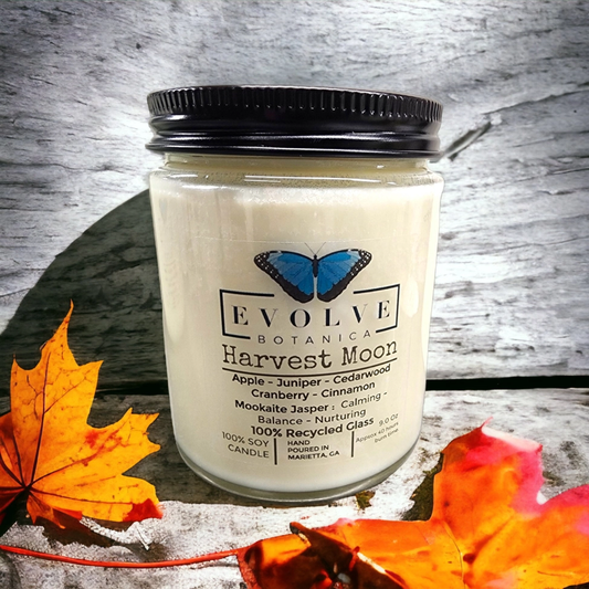Wood Wick Crystal Soy Candle - Harvest Moon-0