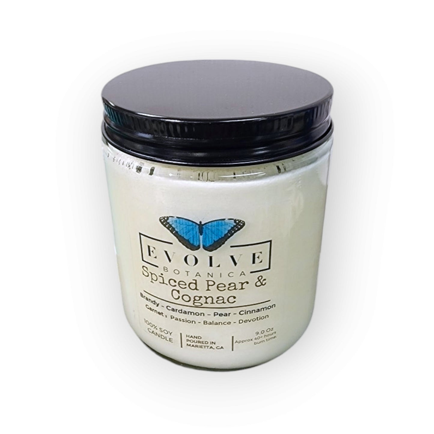 Wood Wick Crystal Soy Candle Jar - Spiced Pear & Cognac-3