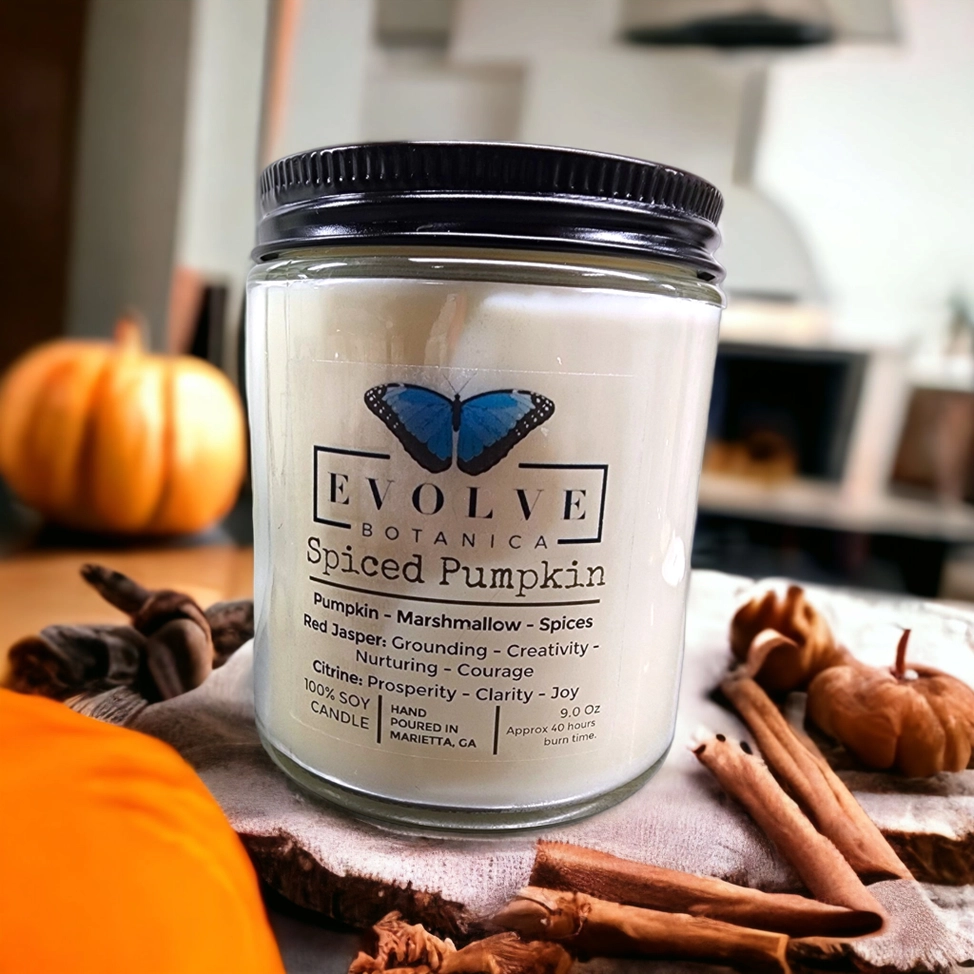 Wood Wick Crystal Soy Candle - Spiced Pumpkin-1