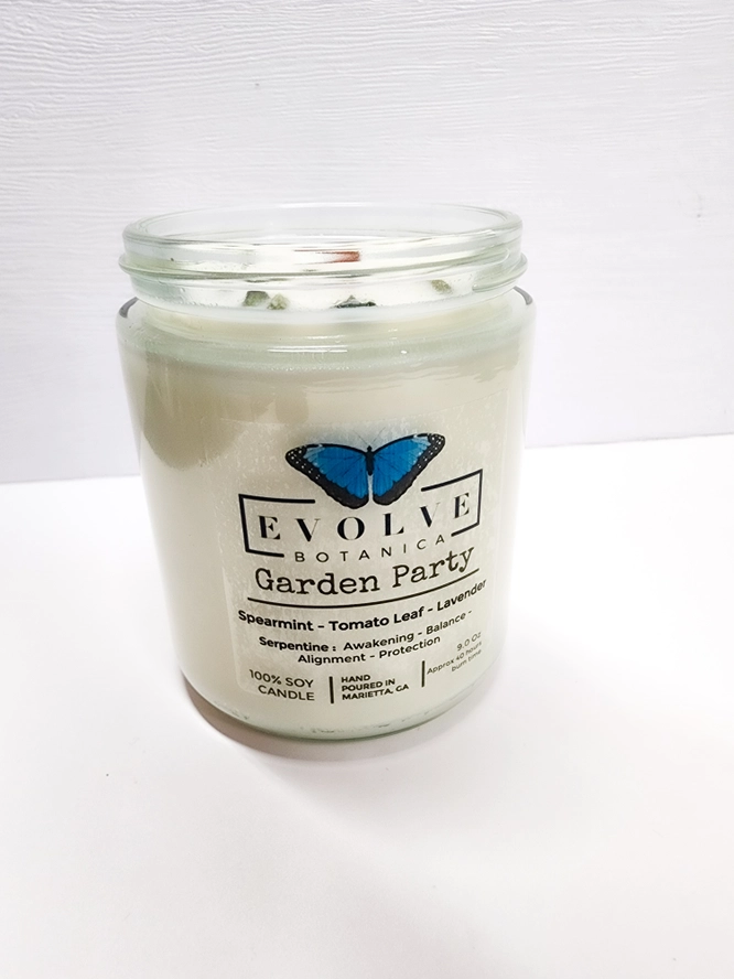 Wood Wick Crystal Soy Candle - Garden Party-1