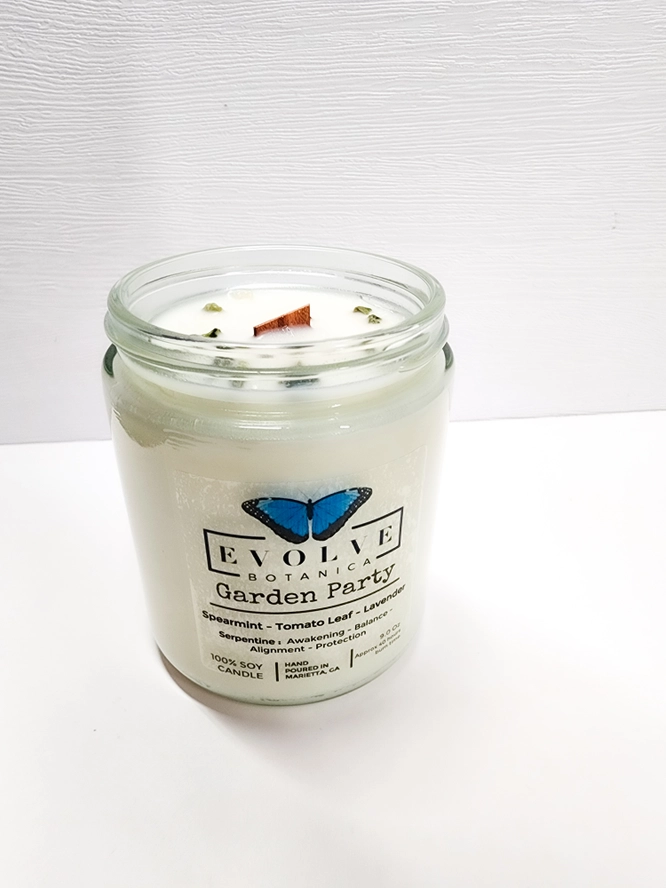 Wood Wick Crystal Soy Candle - Garden Party-2