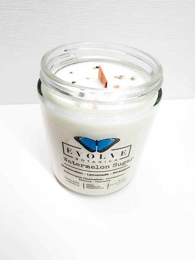 Wood Wick Crystal Soy Candle - Watermelon Sugar-1