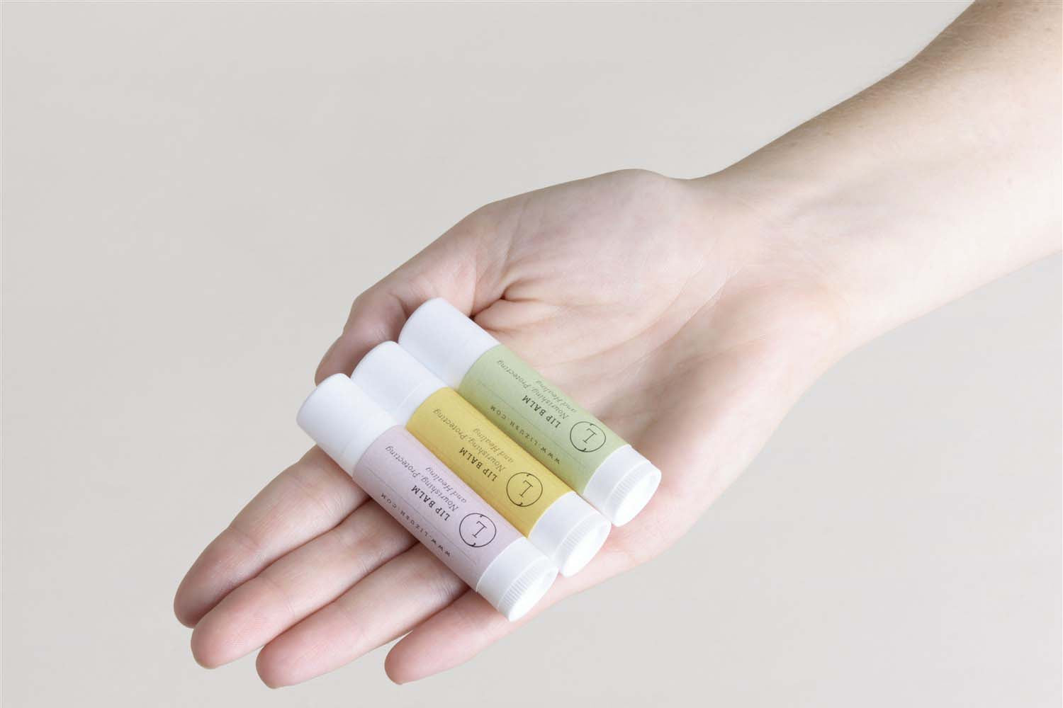 Lip Balm, Set of 3 Natural Unscented Lip Balms-0
